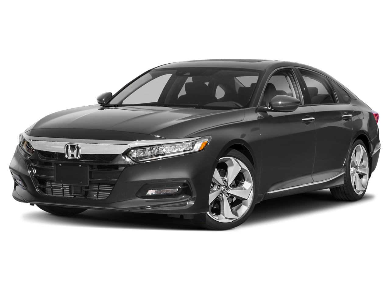 2018 Honda Accord Sedan Touring 1.5T in Modern Steel Metallic — front three-quarter view