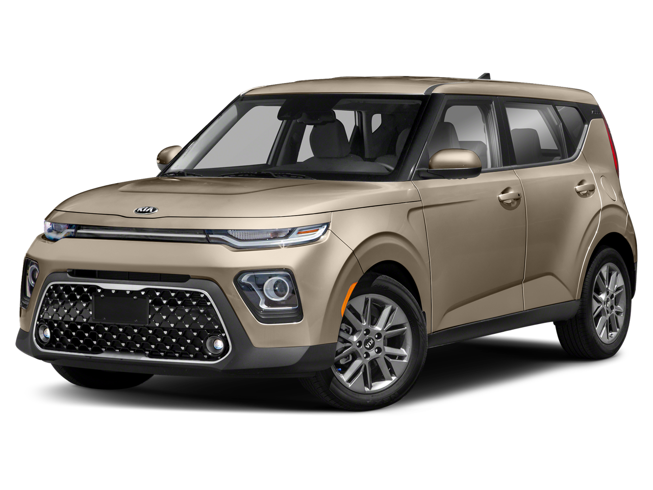 2020 Kia Soul EX in Gold — front three-quarter view