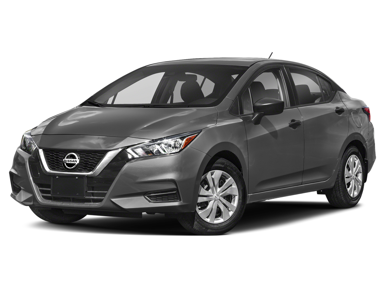 2020 Nissan Versa SV in Gun Metallic — front three-quarter view