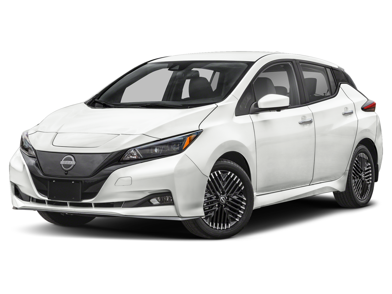 2023 Nissan LEAF SV PLUS in Pearl White Tricoat — front three-quarter view