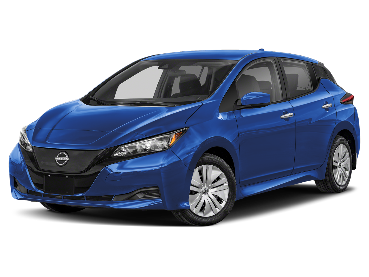 2023 Nissan LEAF S in Deep Blue Pearl — front three-quarter view