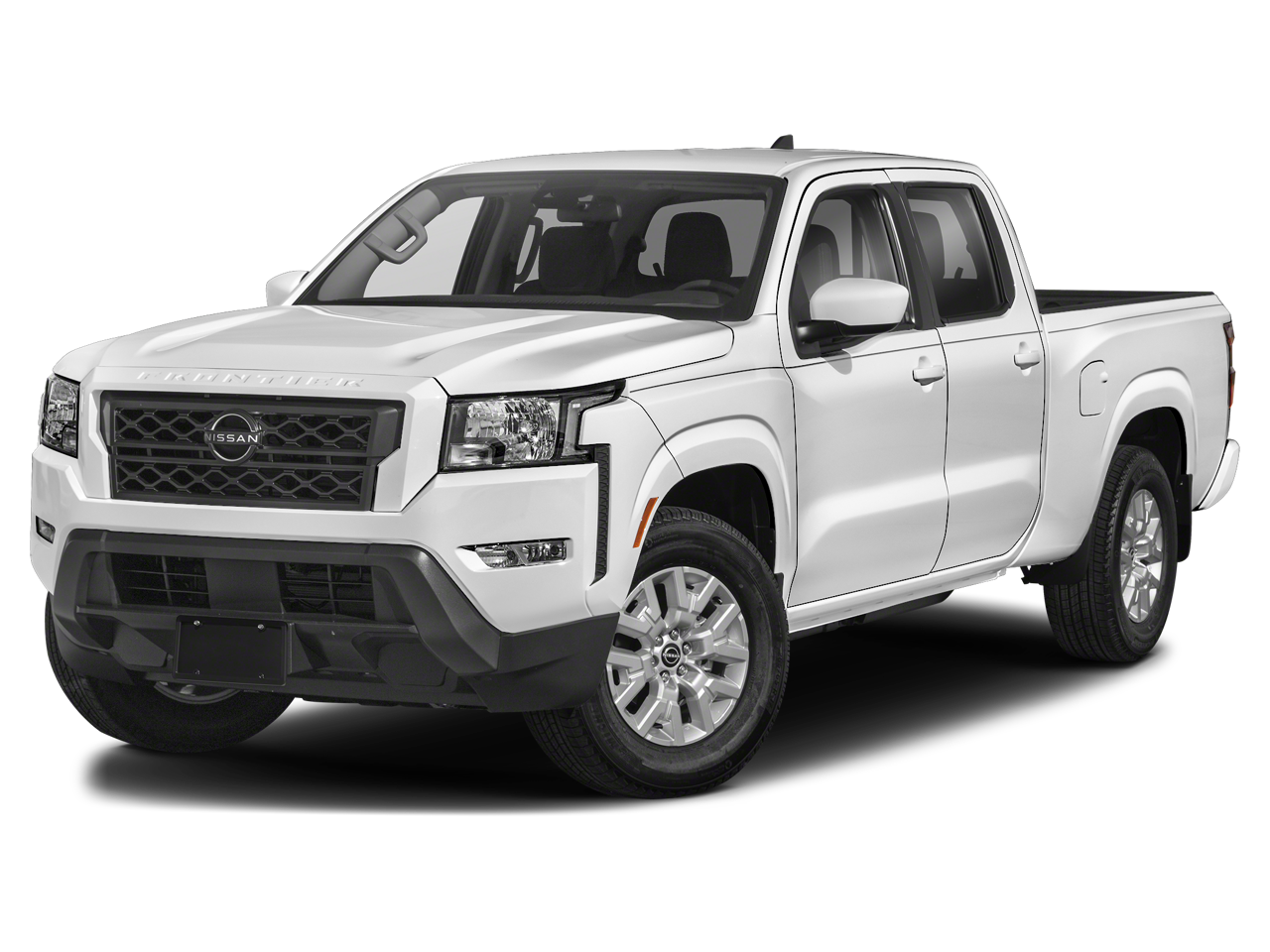 2023 Nissan Frontier SV in Glacier White — front three-quarter view