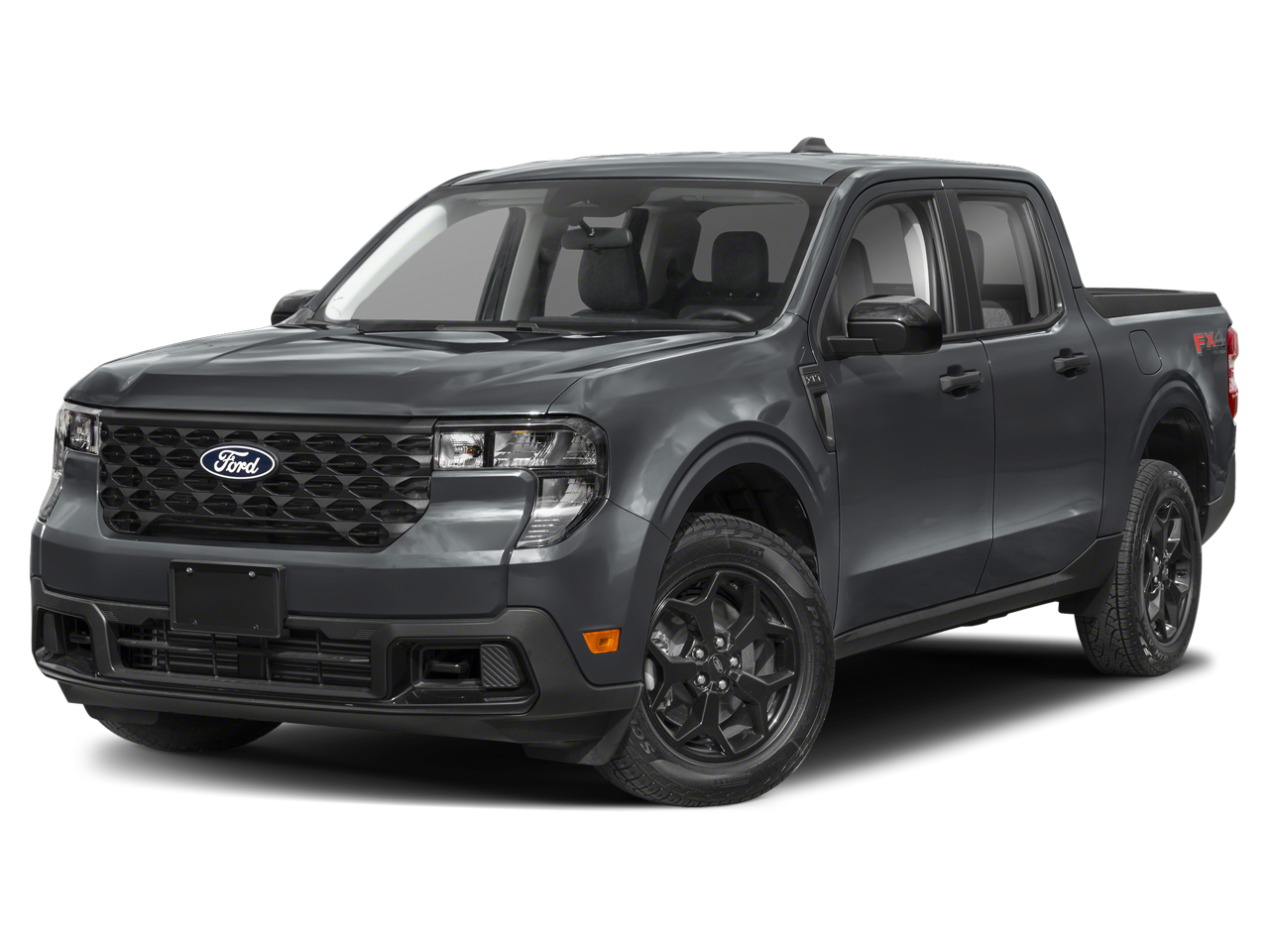 2025 Ford Maverick XLT HYBRID AWD in Carbonized Gray Metallic — front three-quarter view