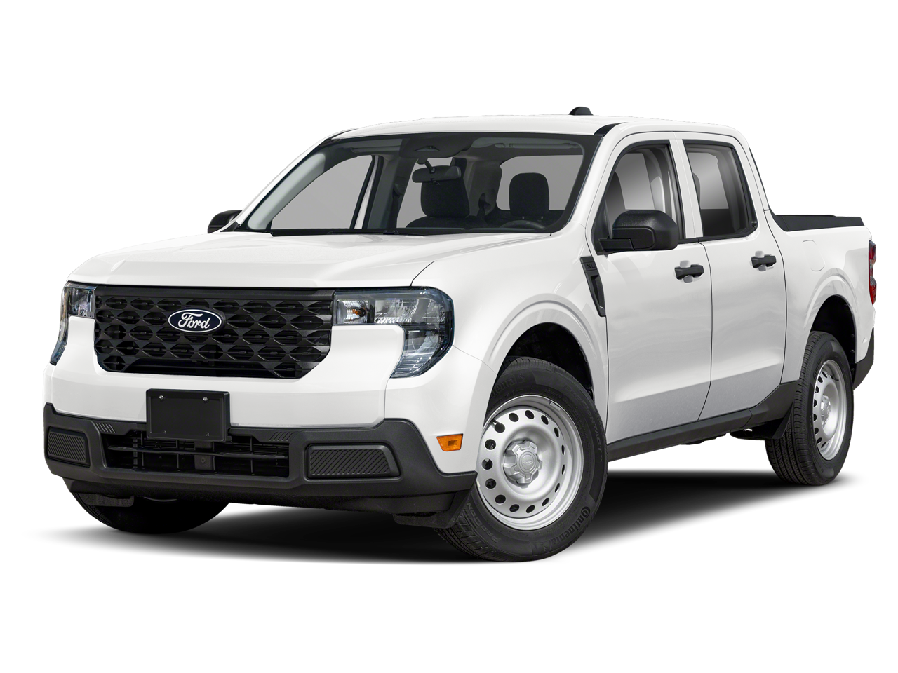 2025 Ford Maverick XL AWD in Oxford White — front three-quarter view