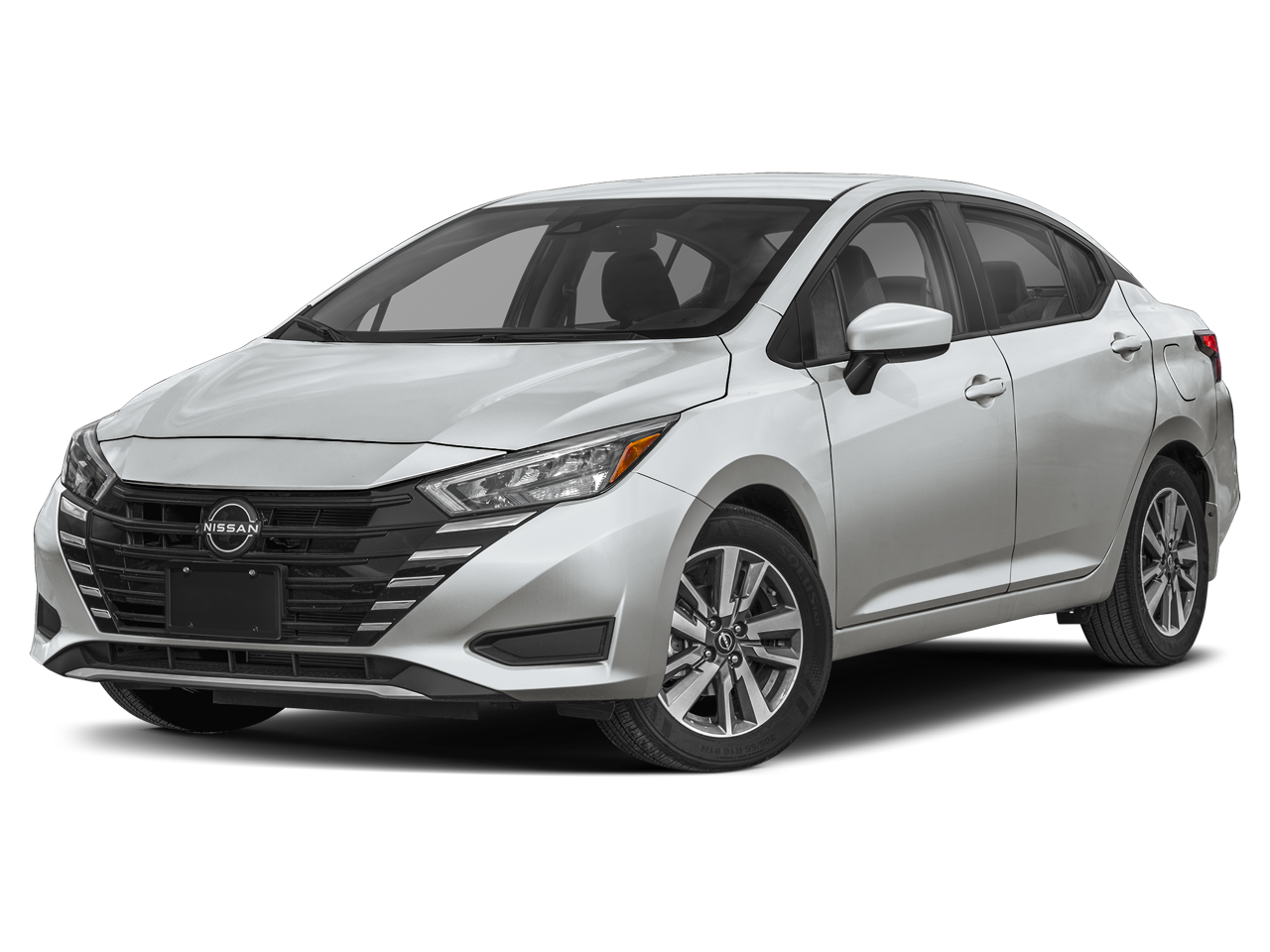 2025 Nissan Versa SV in Brilliant Silver Metallic — front three-quarter view