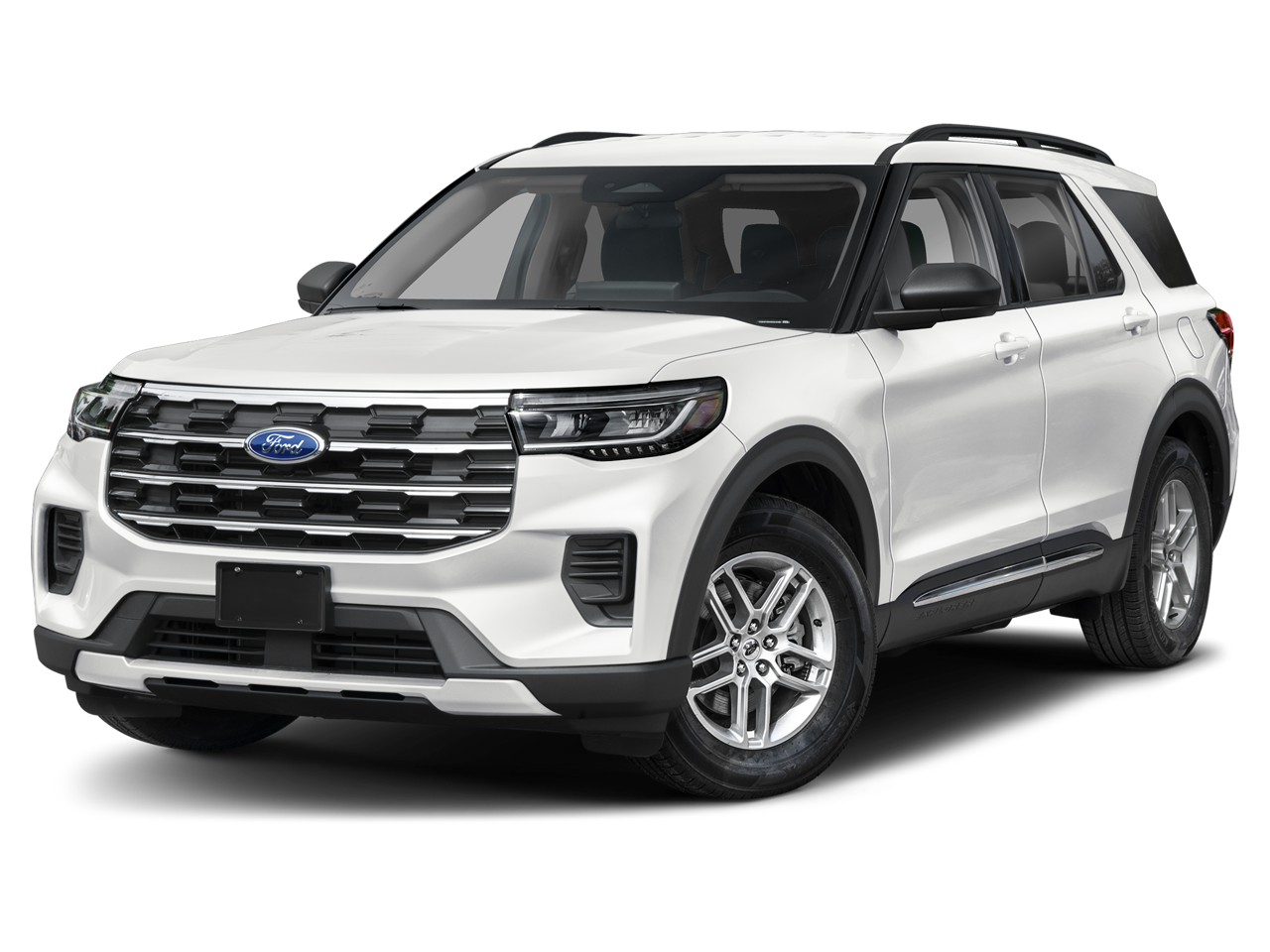 2026 Ford Explorer Active (100A) in Oxford White — front three-quarter view