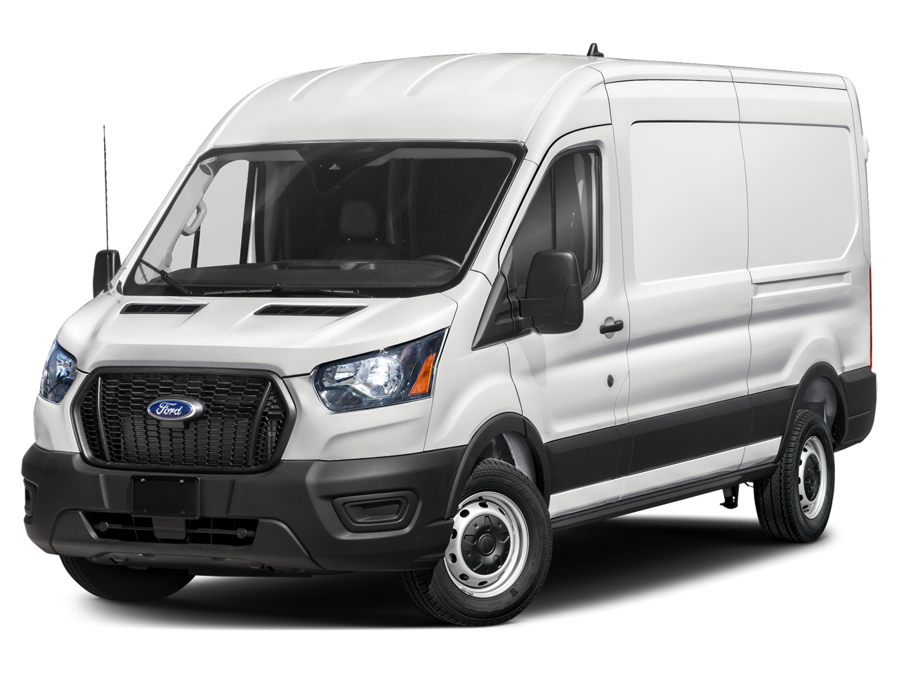 2026 Ford Transit Cargo Van MR CARGO in Oxford White — front three-quarter view