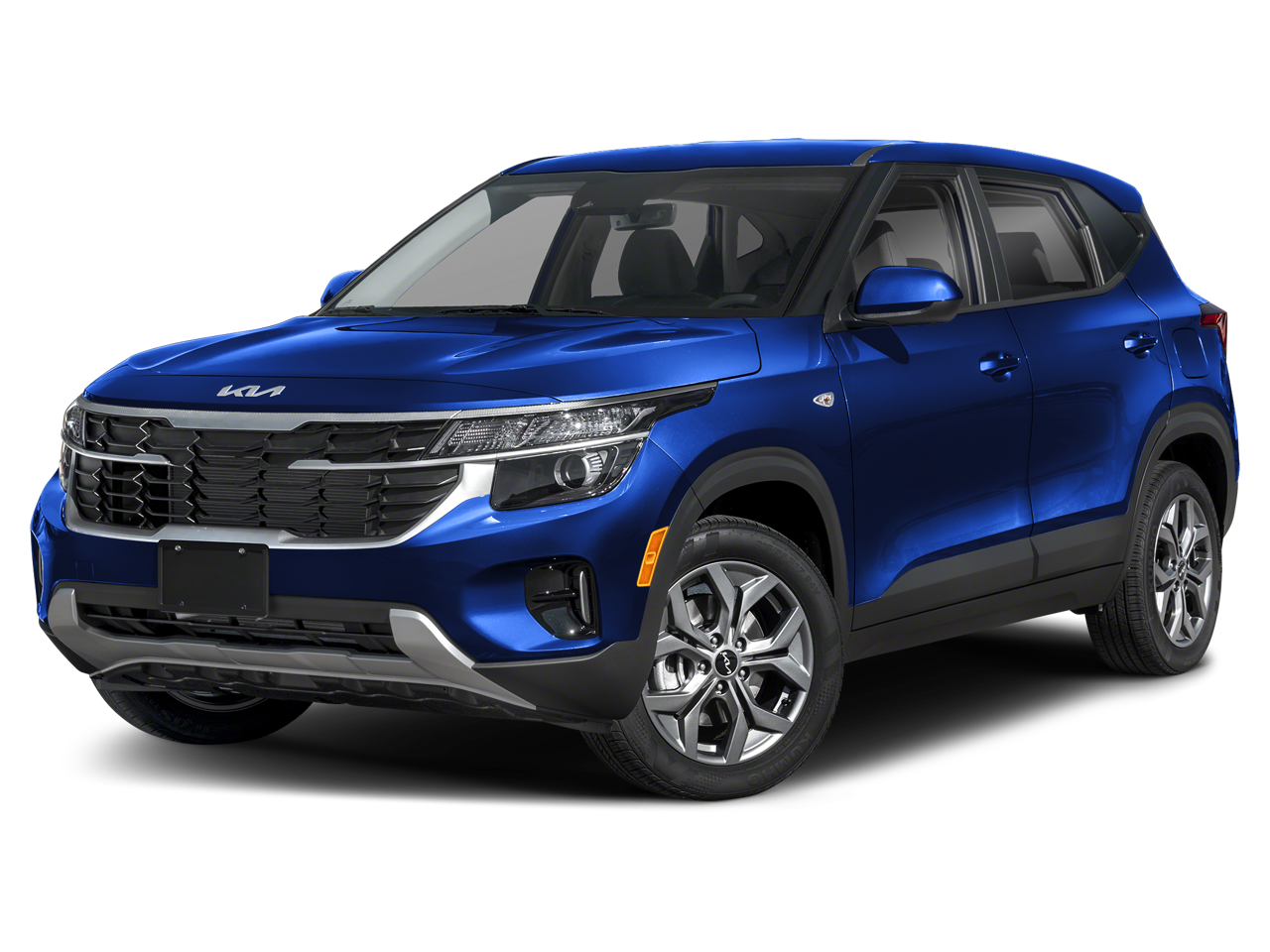 2026 Kia Seltos LX in Neptune Blue — front three-quarter view