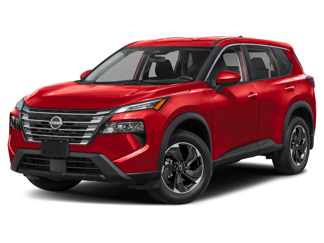 2026 Nissan Rogue SV FWD in Scarlet Ember Tintcoat — front three-quarter view