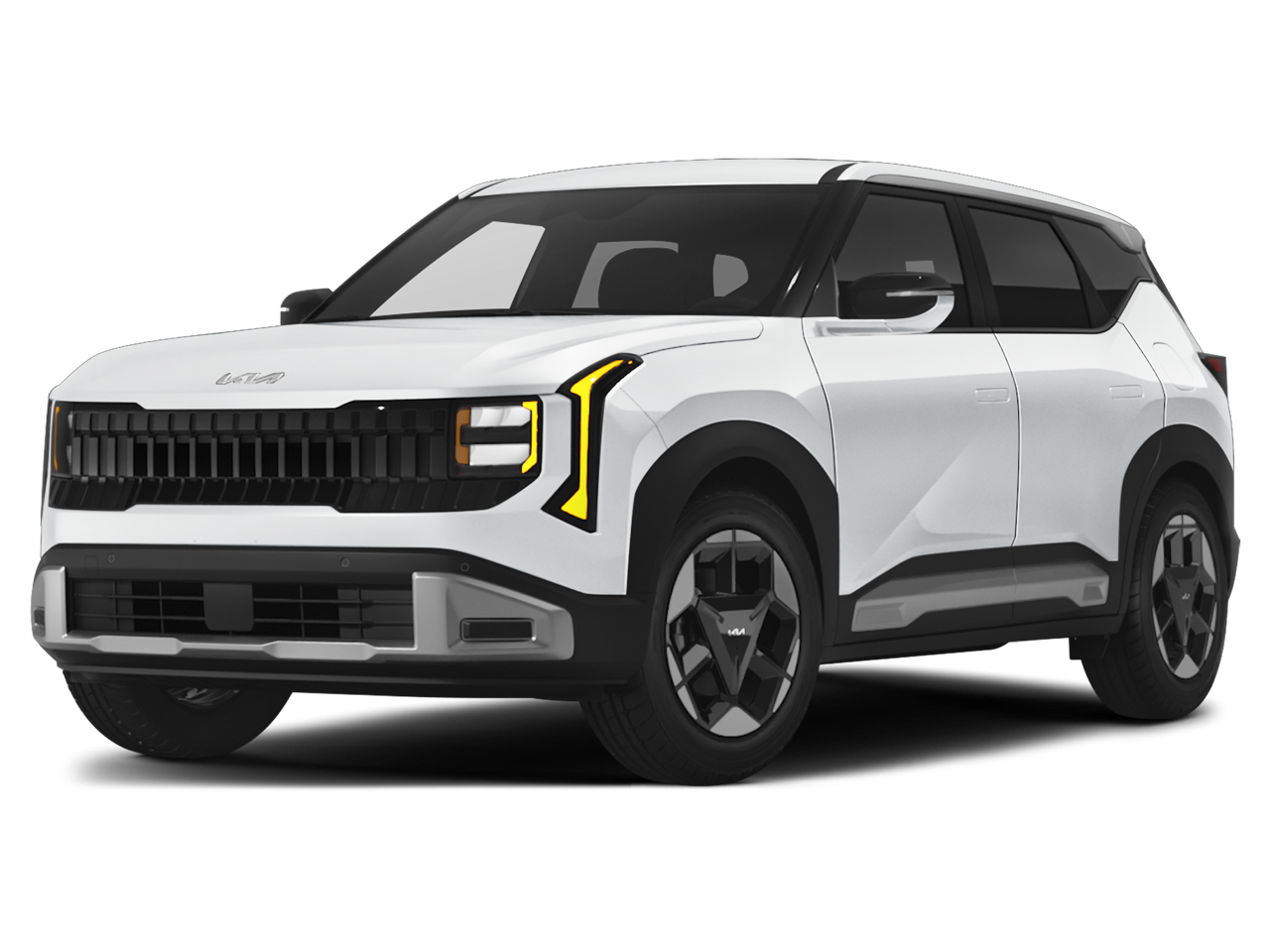 2027 Kia Seltos S in Snow White Pearl — front three-quarter view