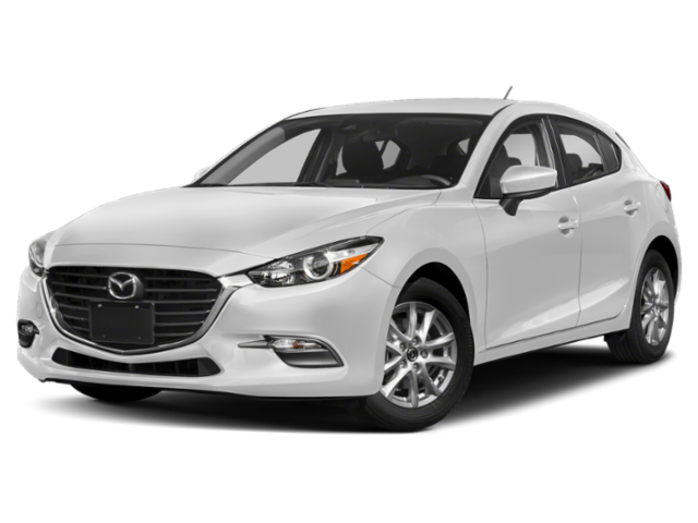 2018 Mazda Mazda3 5-Door Sport in Snowflake White Pearl Mica — front three-quarter view