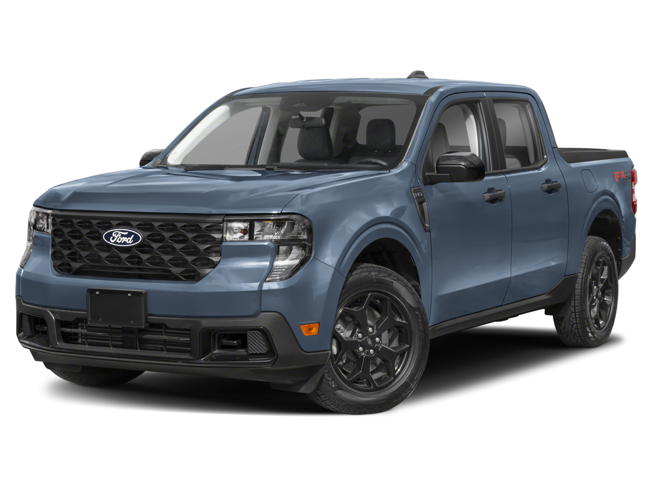 2025 Ford Maverick XLT in White — front three-quarter view