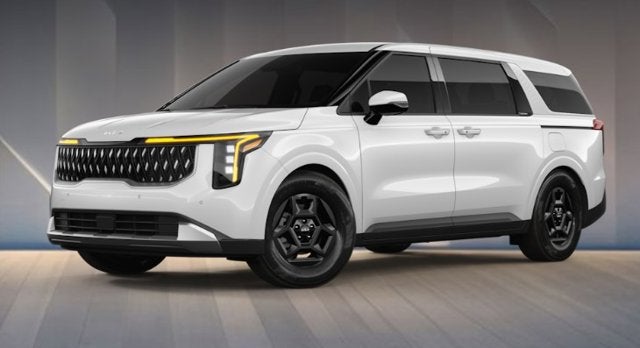 2026 Kia Carnival LX in Snow White — front three-quarter view